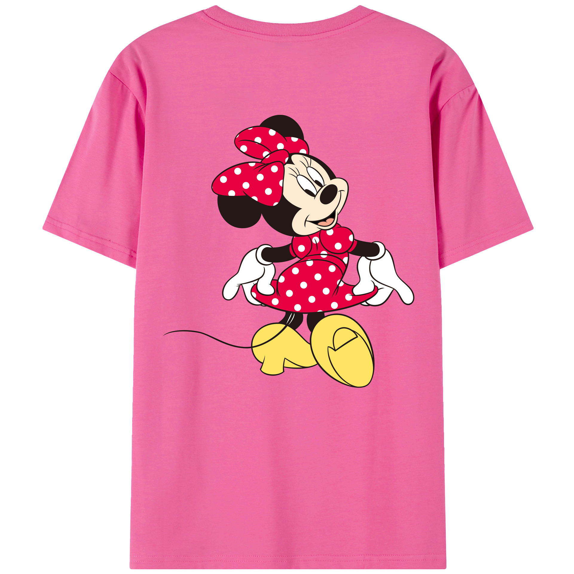 （画像用） ミッキーマウス Mickey Mouse レディース半袖Tシャツ(バックプリント)